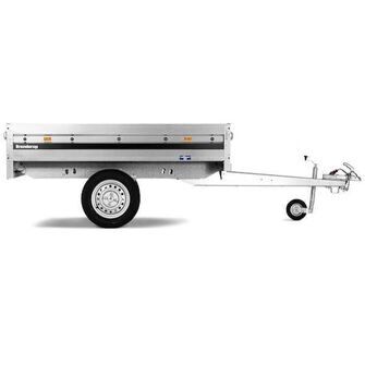 Brenderup 3205 S trailer - 500 kg. vist uden udstyr set fra siden
